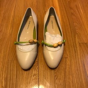 Nine West Cream and Green Women's Loafers